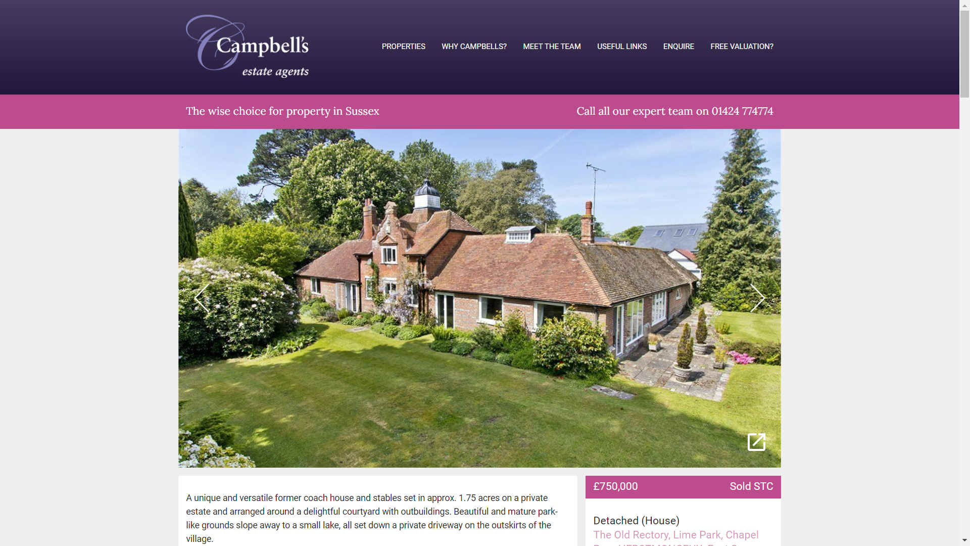Campbells Estate Agents, Battle - The Old Rectory for sale 2020
