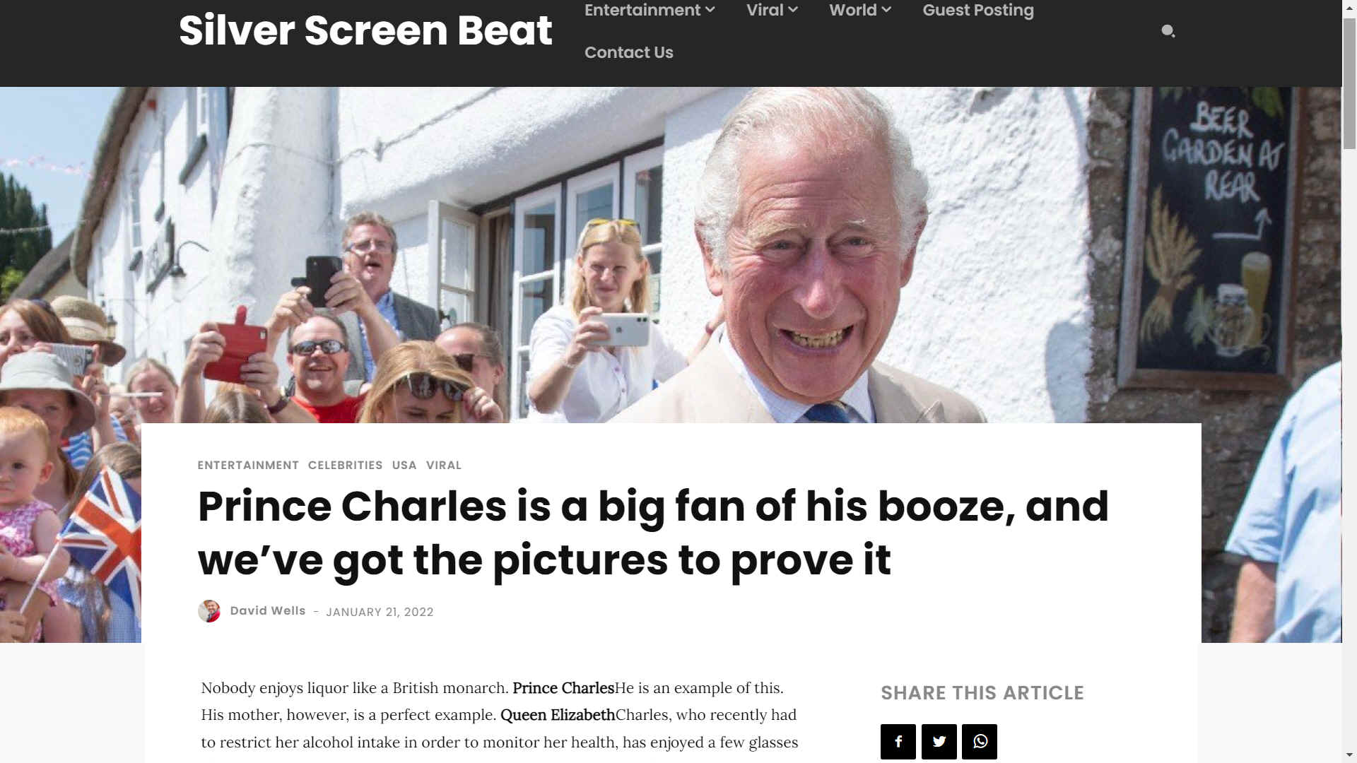 Prince Charles is a big fan of his booze, and here are the pictures to prove it.