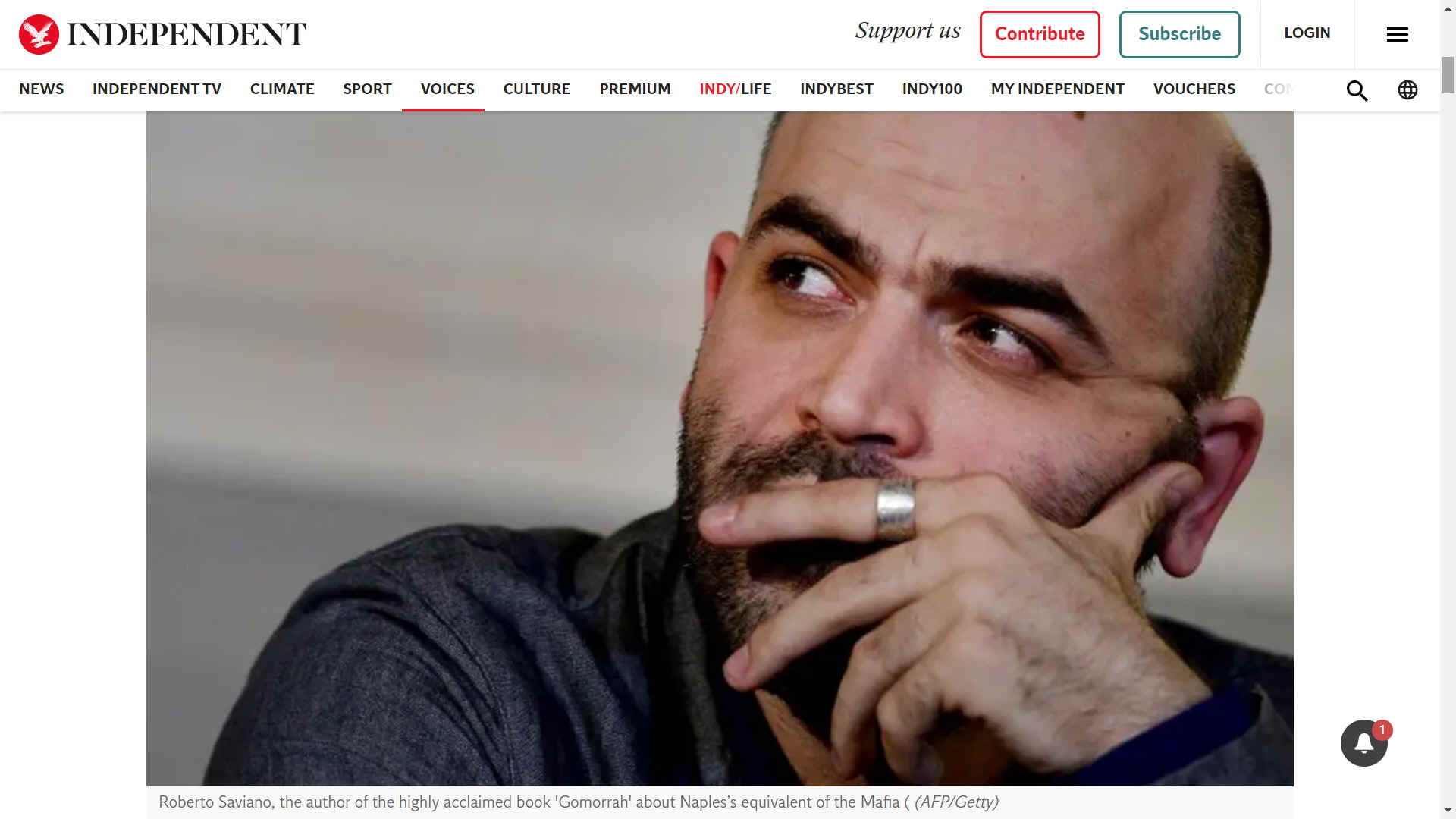 Roberto Saviano - investigative journalist and author: GOMORRAH