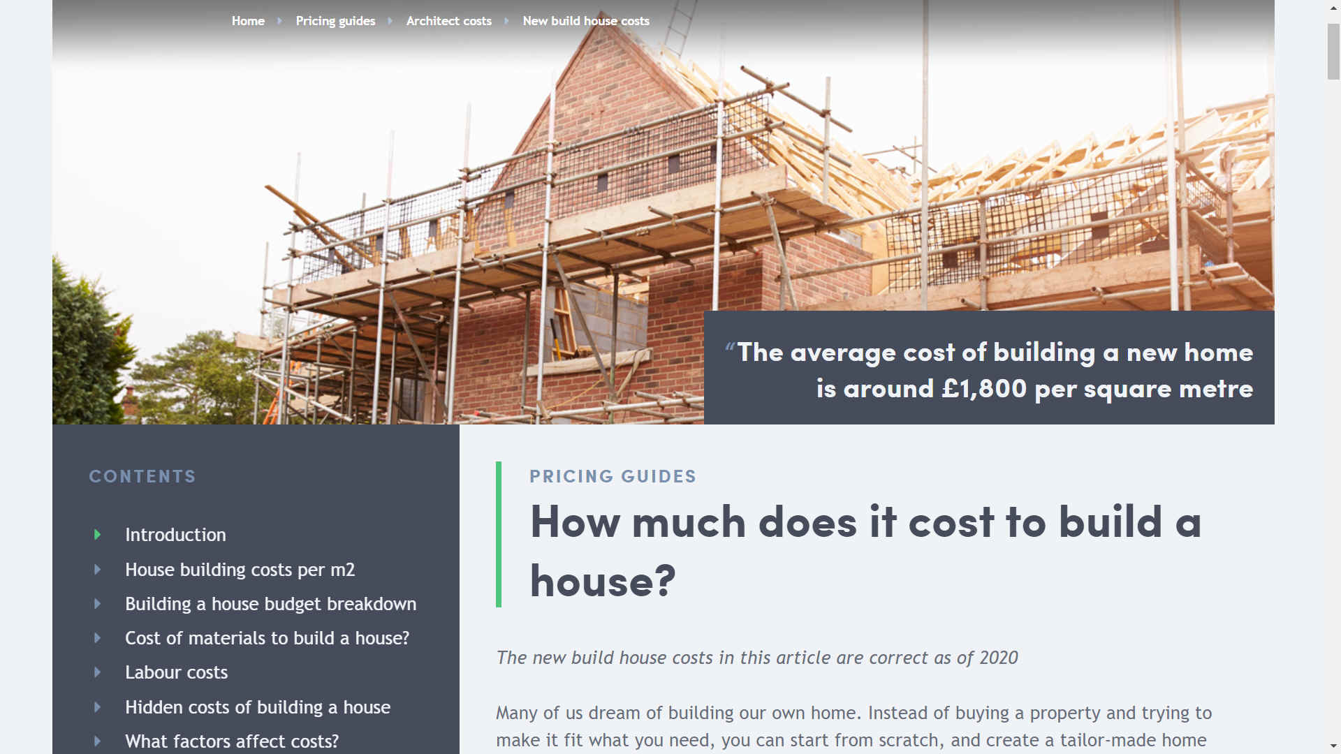 How much does it cost to build a house